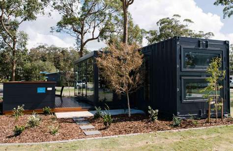 You Can Now Stay in These Luxe Shipping Container Tiny Homes That'll Move Between Resorts