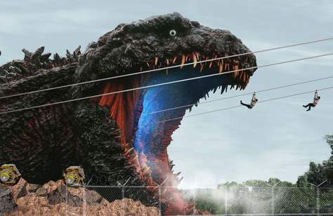 You Can Now Add Ziplining Into a Life-Sized Godzilla Statue to Your Post-Pandemic Travel List