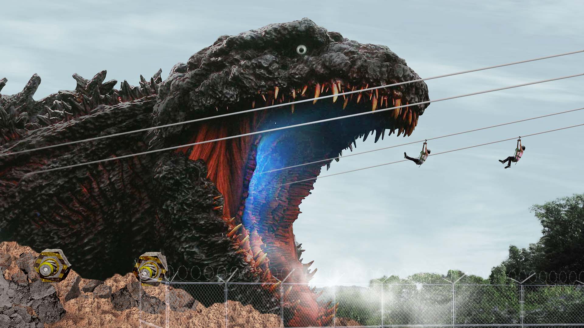 You Can Now Add Ziplining Into a Life-Sized Godzilla Statue to Your Post-Pandemic Travel List