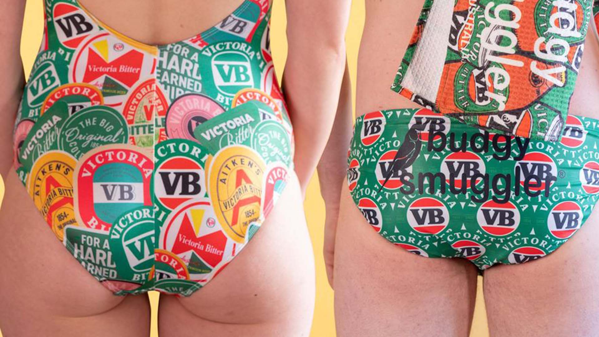 Victoria Bitter and Budgy Smuggler Have Released a Range of Retro VB-Themed Swimwear