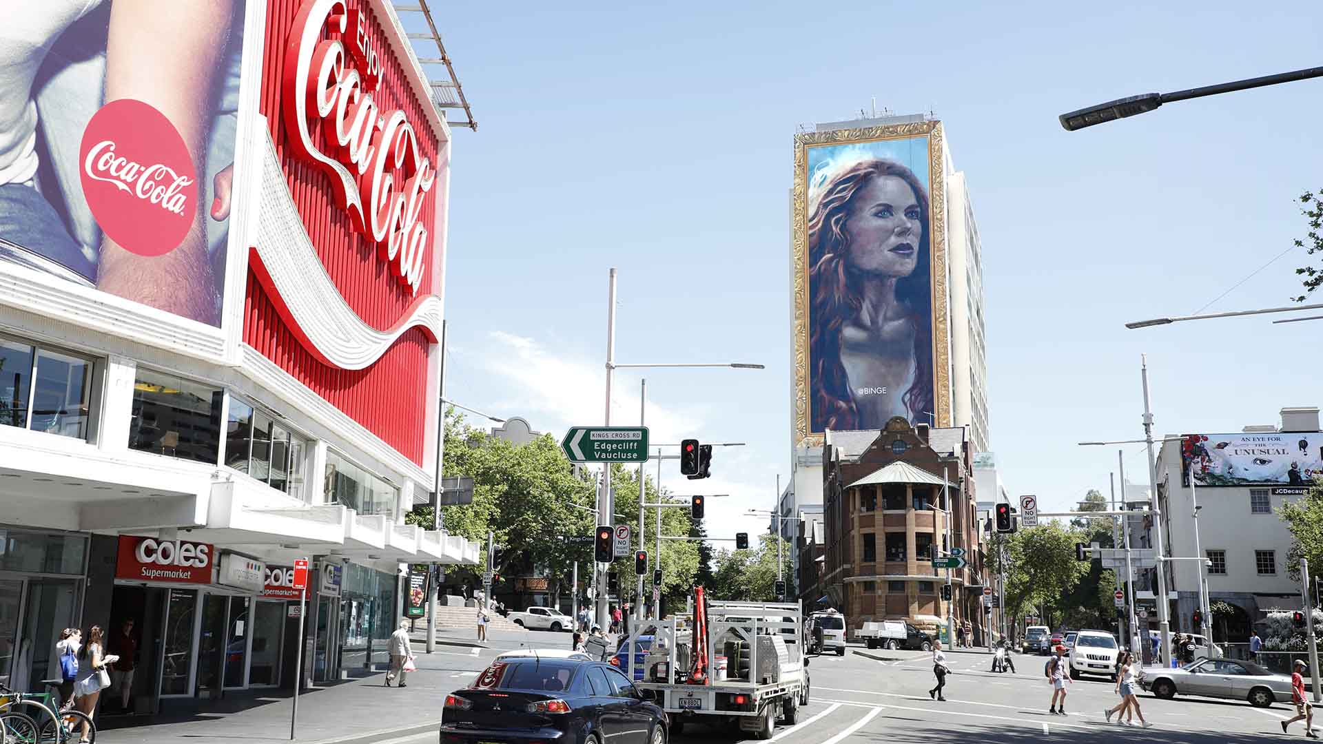 A Towering 18-Storey Painting of Nicole Kidman Has Temporarily Popped Up in Sydney