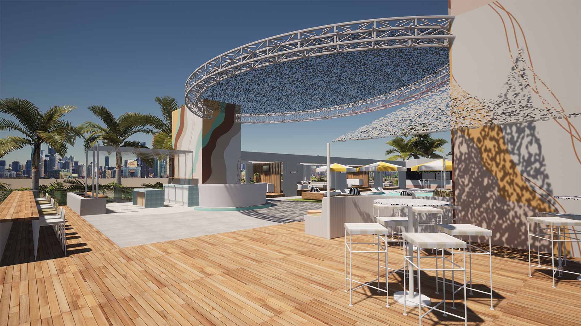 Cali Beach Club's Cabana-Filled Oceanside Precinct Will Open on a Gold Coast Rooftop in August