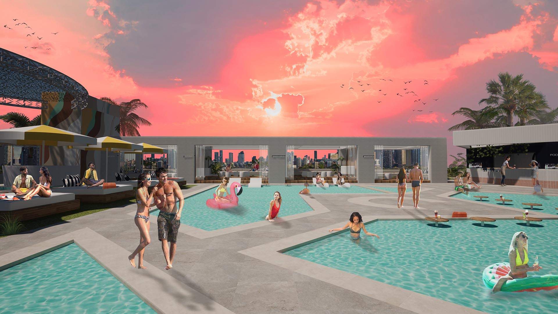 Cali Beach Club Is the Gold Coast's Soon-to-Open Cabana-Filled Oceanside Precinct on a Rooftop