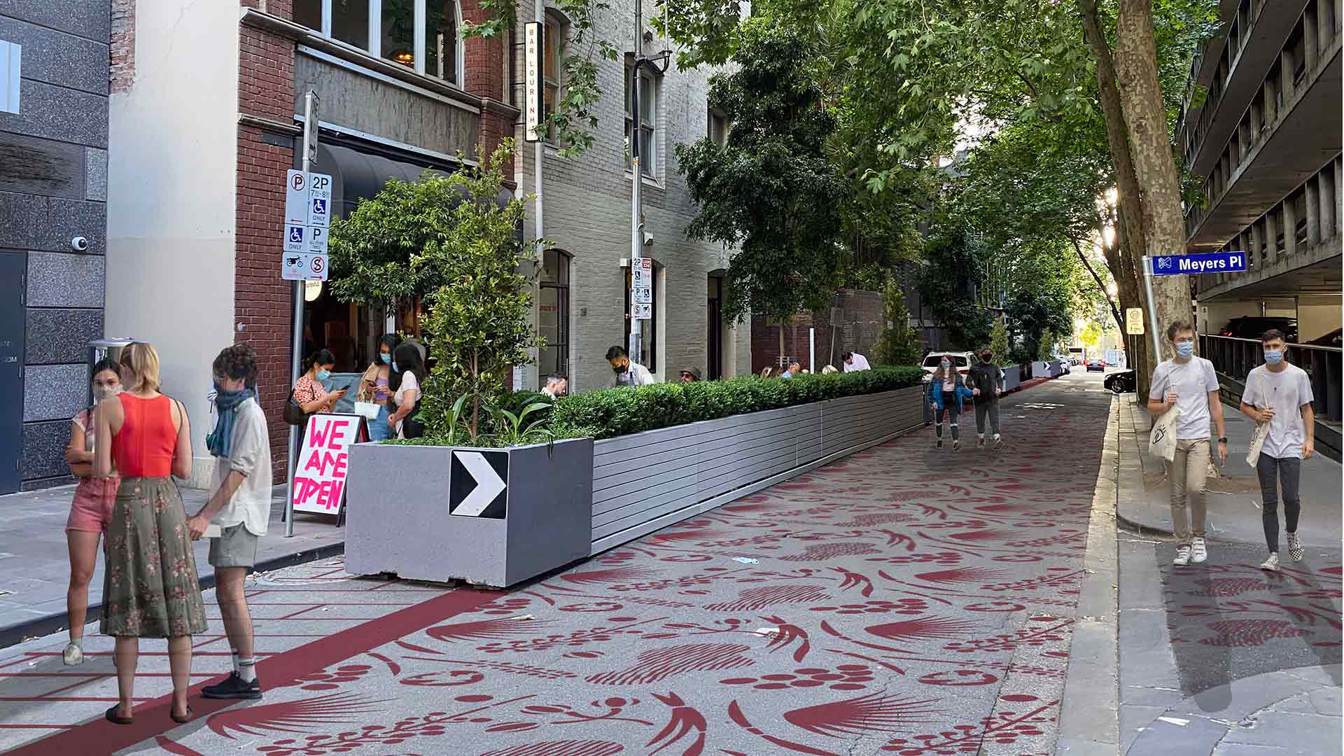 Melbourne's CBD Streets Are Getting Kitted Out with Indigenous Flora and Fauna Stencils