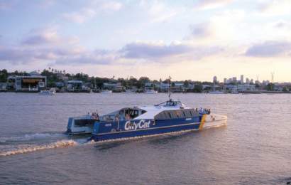 Background image for Brisbane's CityCats and Ferries Have Been Suspended Until Further Notice Due to Tropical Cyclone Alfred