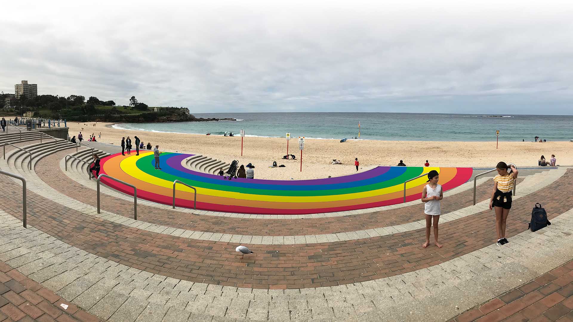 A 47-Metre-Long Rainbow Walkway Is Popping Up at Coogee Beach in 2021