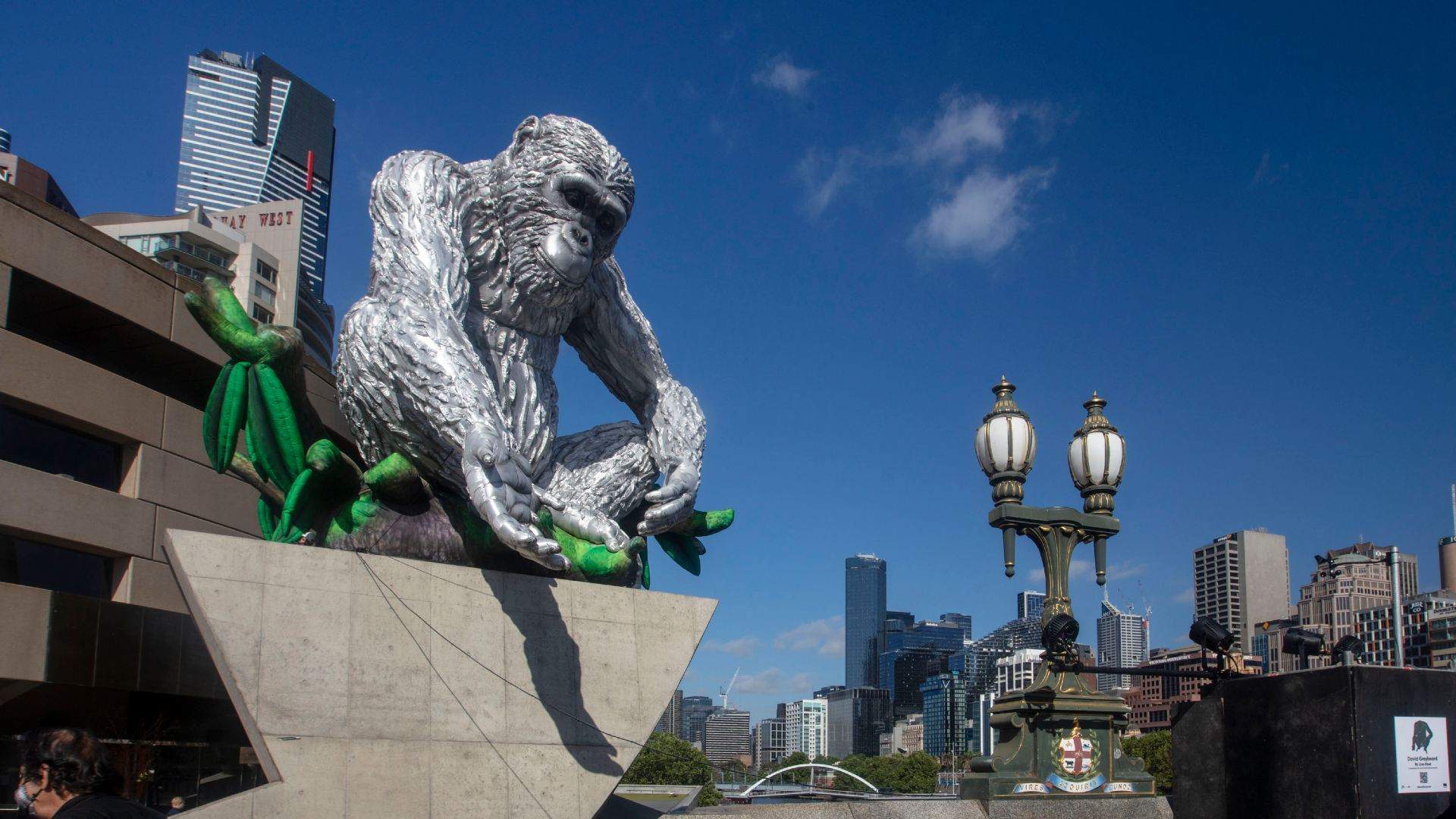 A Towering Chimpanzee Sculpture Has Made Its Home Beside Hamer Hall
