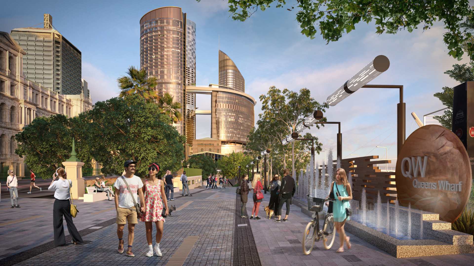 Brisbane's New Queen's Wharf Precinct and 100-Metre-High Sky Deck Will Start Opening From April 2024