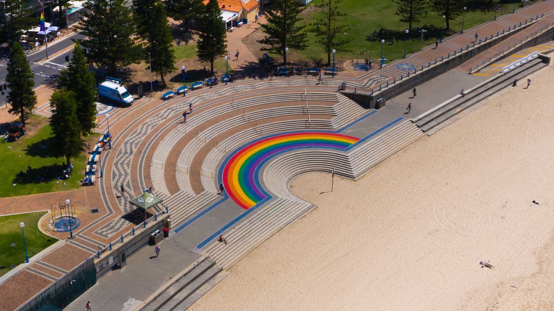 Coogee Has Welcomed a New Beachside Rainbow Walkway to Celebrate Mardi Gras