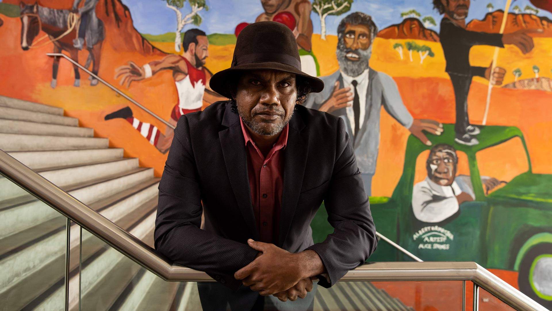 A New Mural By Archibald Prize Winner Vincent Namatjira Has Been Unveiled in Circular Quay