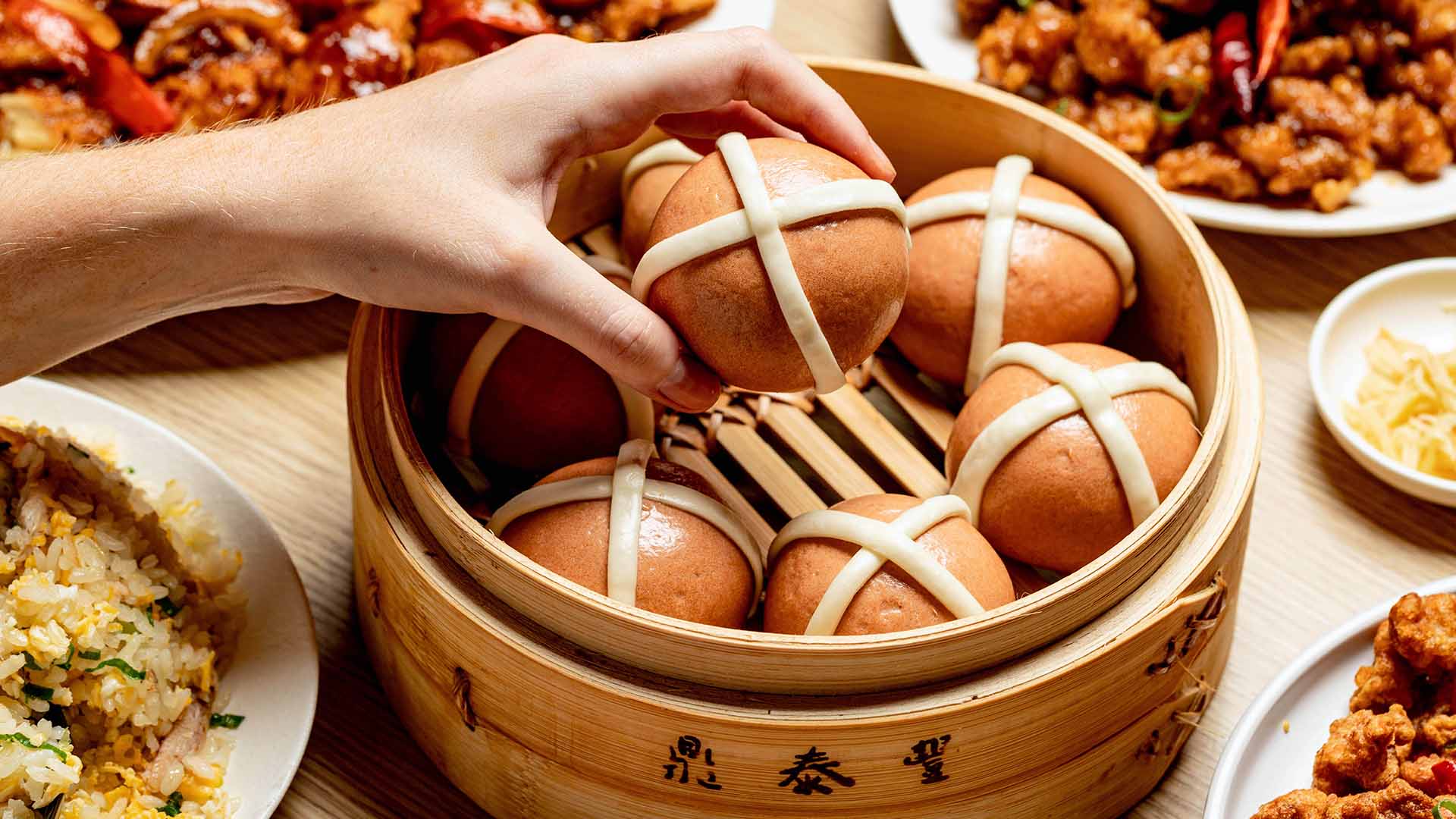 Din Tai Fung Is Now Serving Up Hot Cross Bao Filled with Molten Chocolate