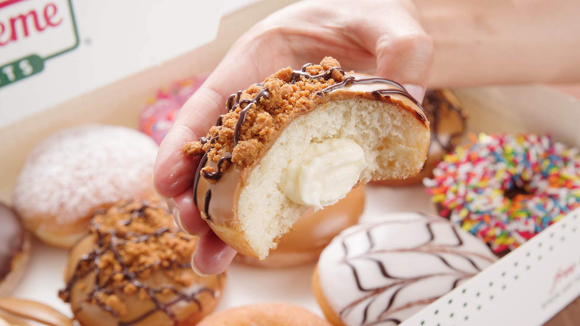 Krispy Kreme Has Just Dropped a Limited-Edition Range of Biscoff Doughnuts