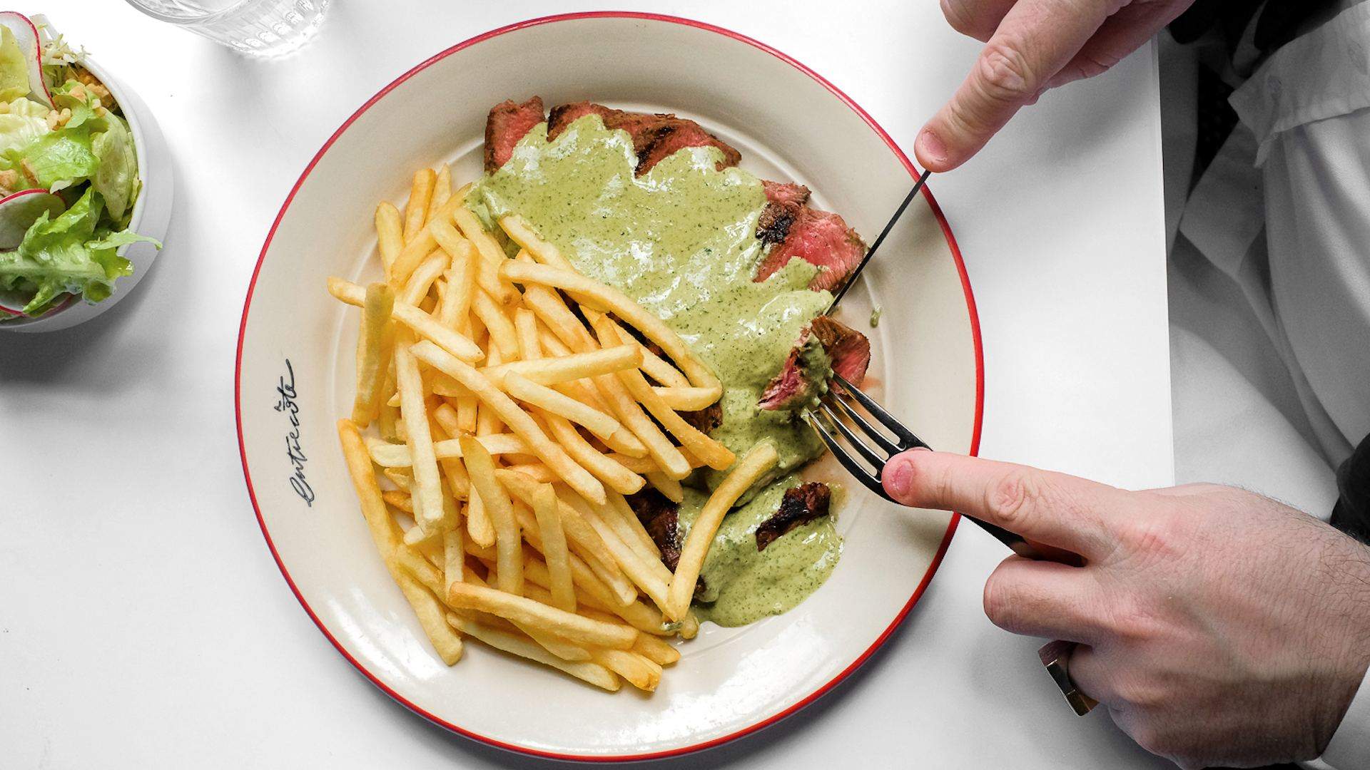 Steak frites at Entrecote - one of the best steaks in Melbourne.