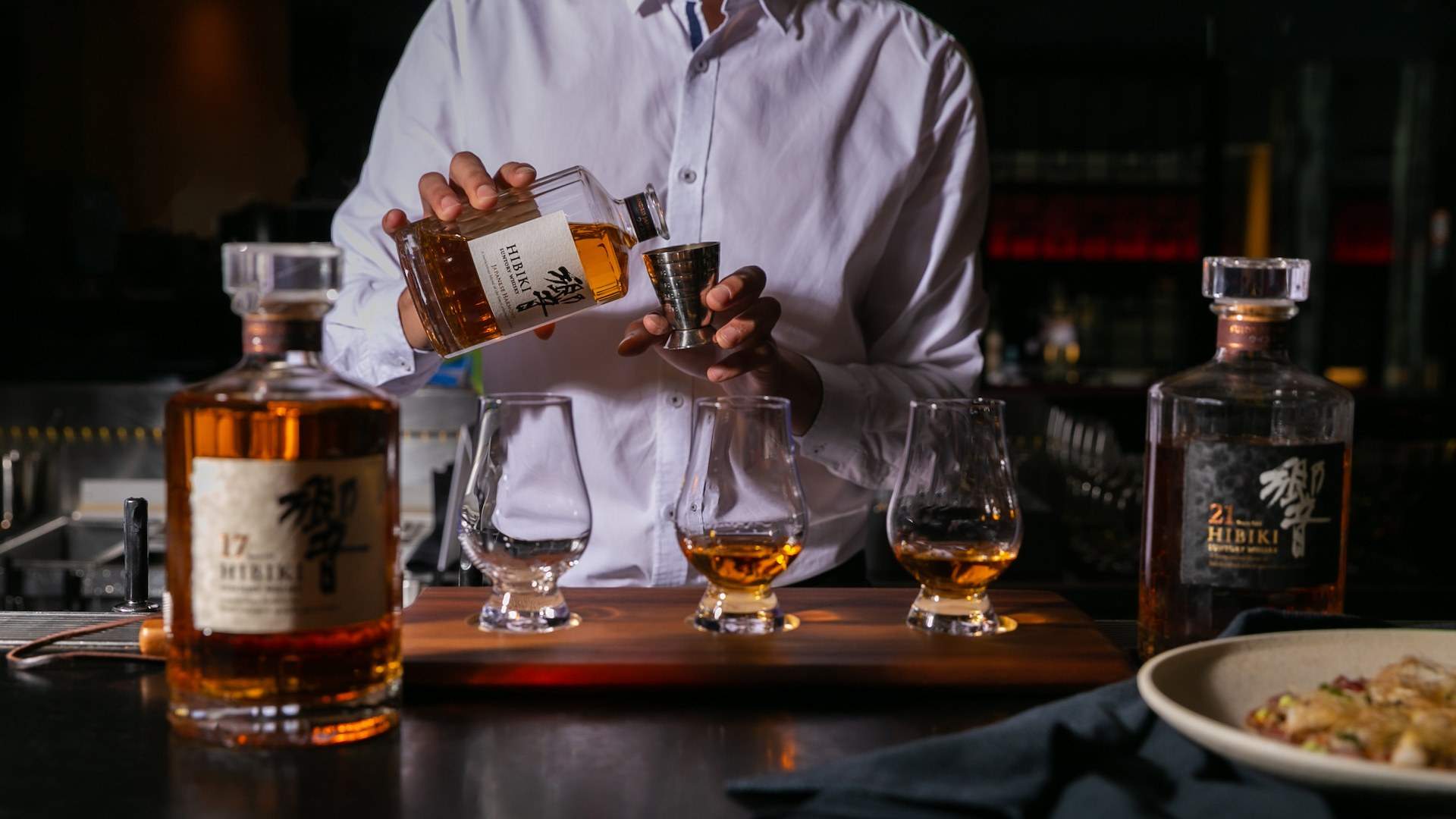 Whisky being poured at Sokyo in Sydney