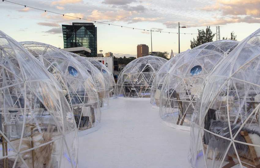 Background image for This Alpine-Inspired Winter Pop-Up Is Bringing Its Igloos and Ice Skating Rink to Parramatta