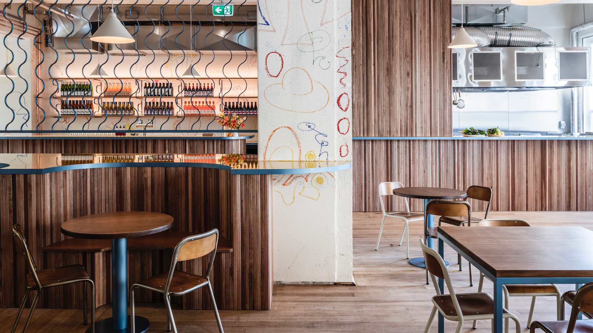 an empty dining room and bar at Hope St Radio - one of the best wine bars in melbourne