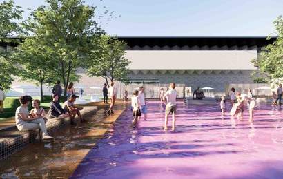 Background image for The National Gallery of Victoria's Garden Is Getting a New Pink Pond That You Can Wade Through