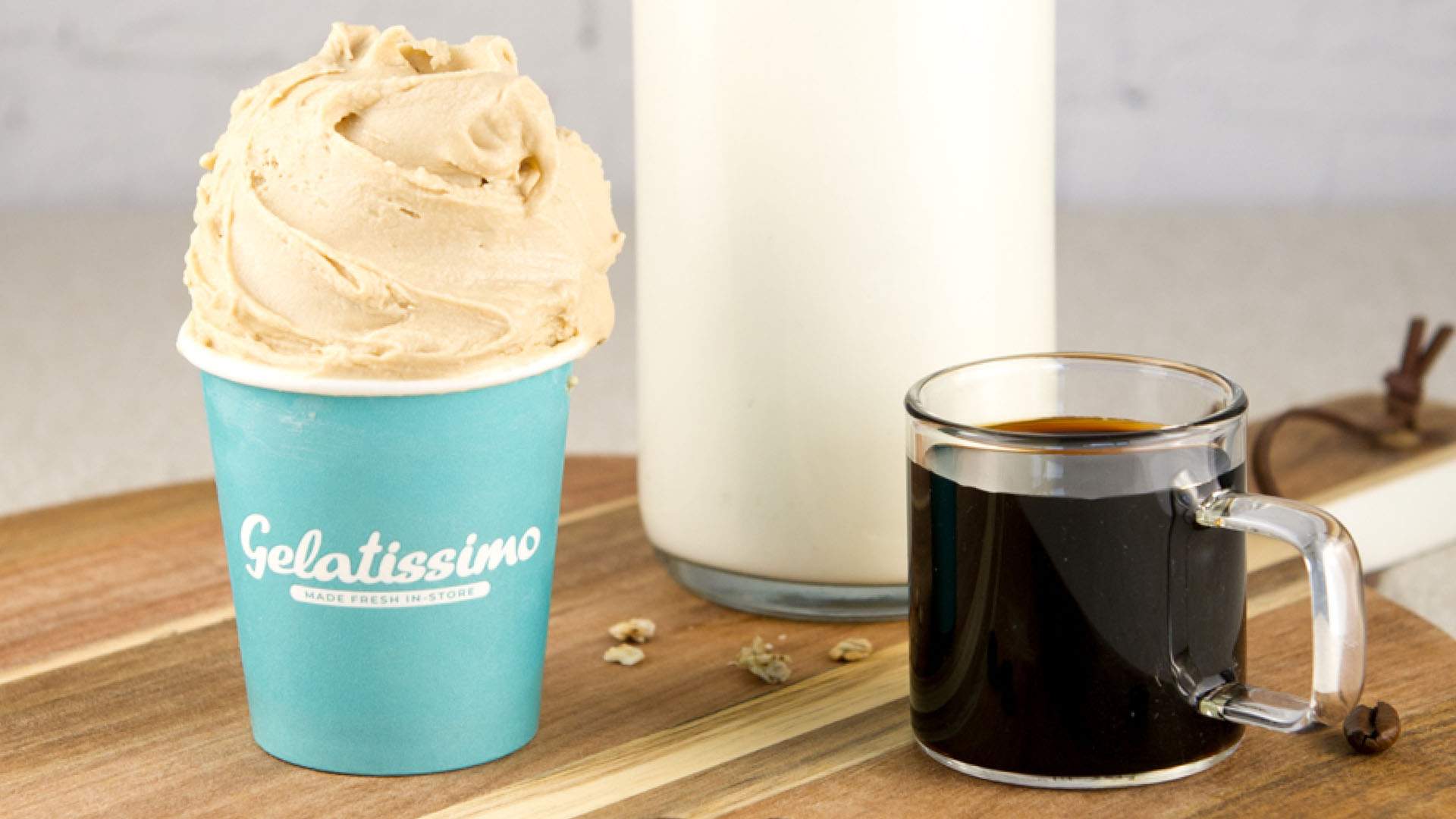 Gelatissimo Is Scooping Up Cold Brew Coffee-Flavoured Vegan Gelato Made with Oat Milk