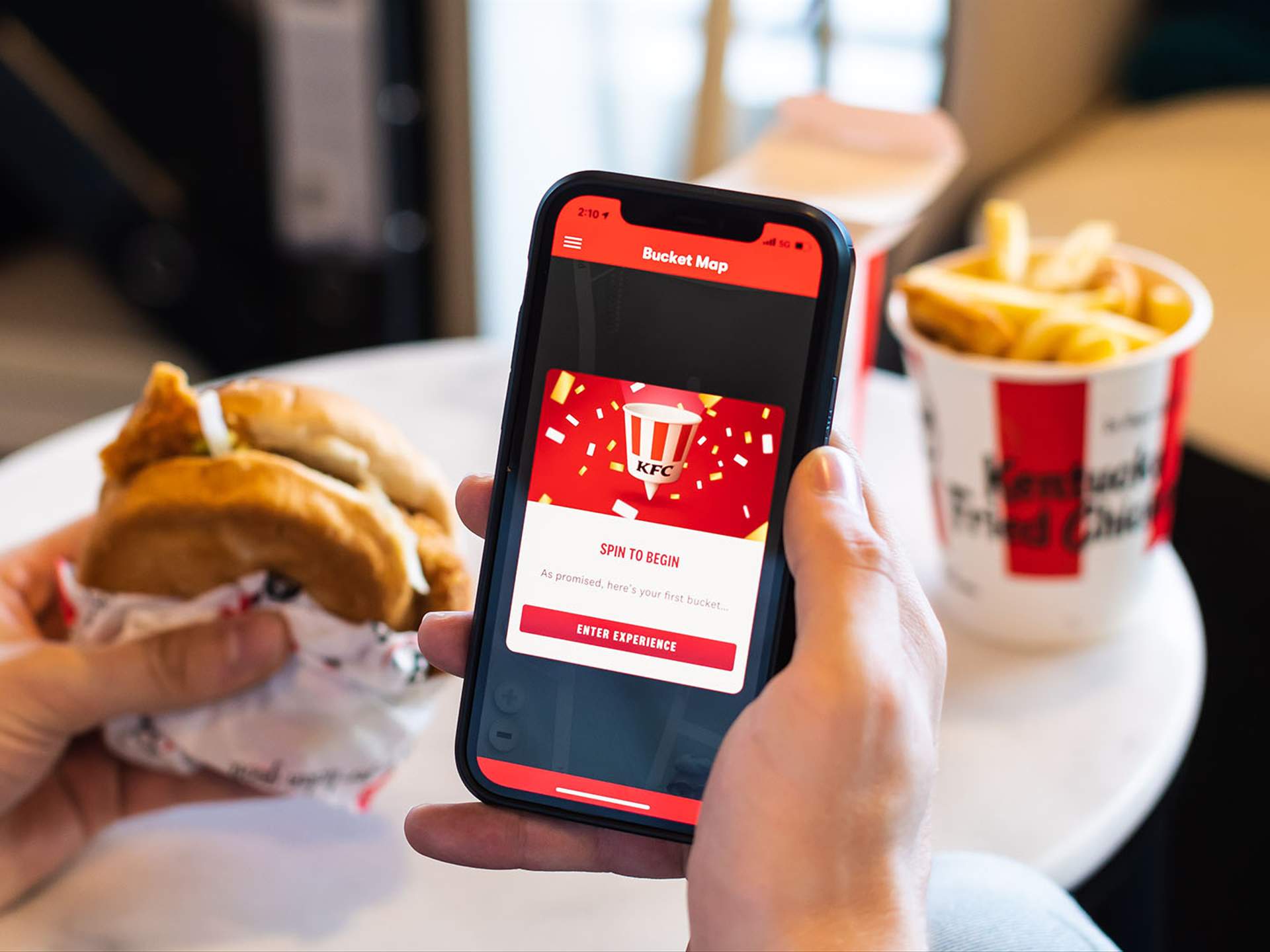 Kfc S New Augmented Reality Game Takes You Hunting For Buckets To Win Cash And Chicken Concrete Playground