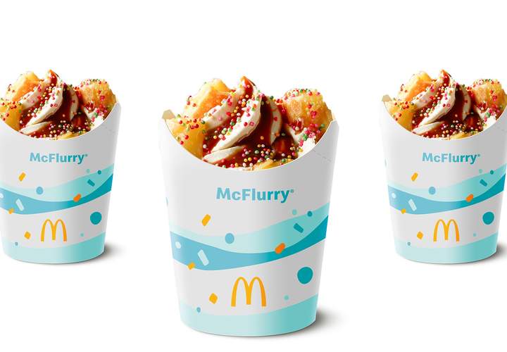 Background image for McDonald's Is Launching a New Birthday Cake McFlurry Filled with Pieces of Custard Pie