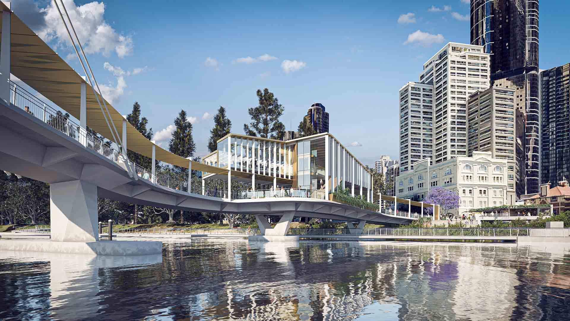 Kangaroo Point's New Green Bridge Is Set To Include An Overwater Bar ...