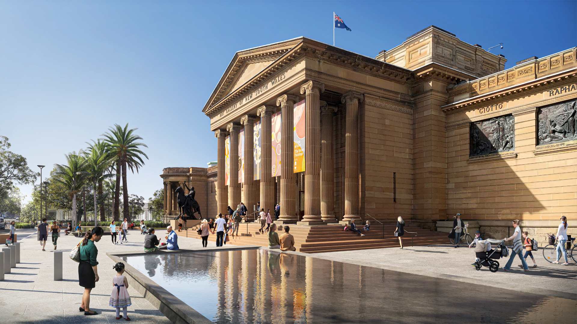 The Art Gallery of NSW's Forecourt Is Set to Be Transformed with New Pools and Public Spaces