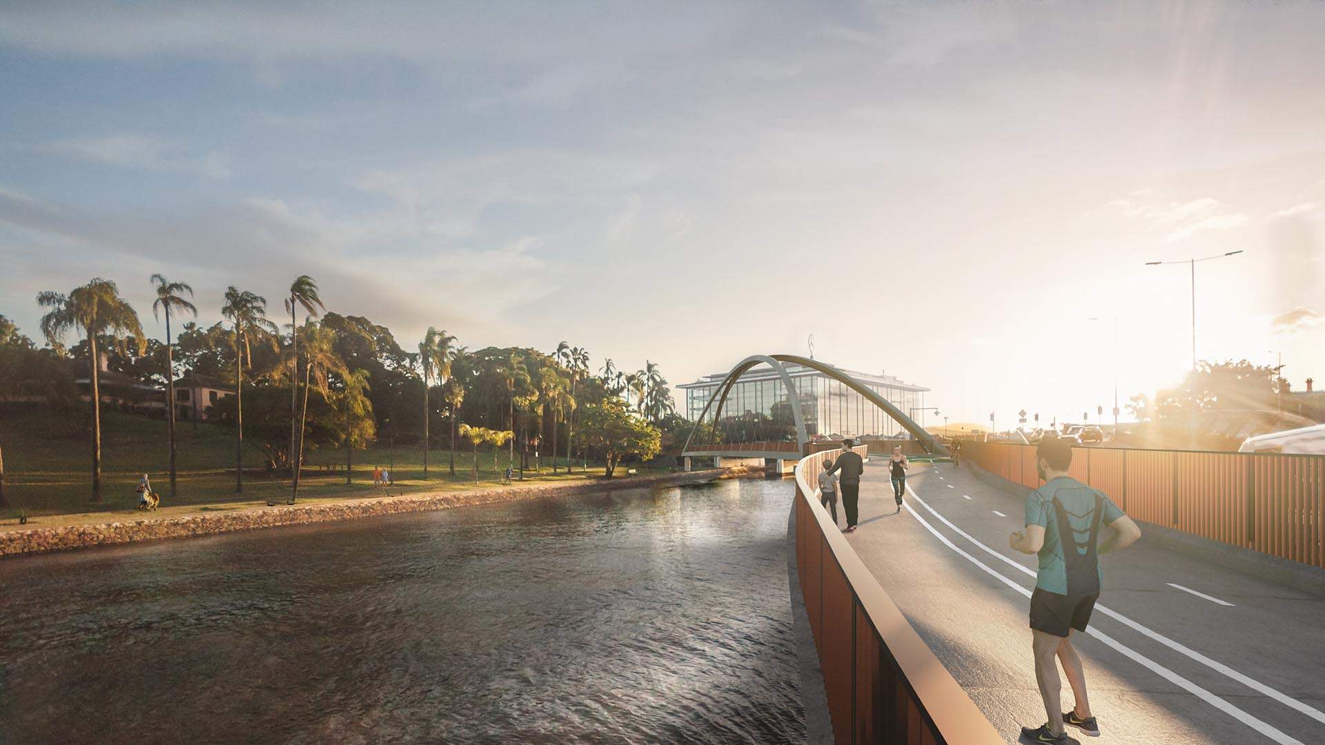 Breakfast Creek Is Getting an 80-Metre Green Bridge That'll Extend Kingsford Smith Drive's Riverwalk