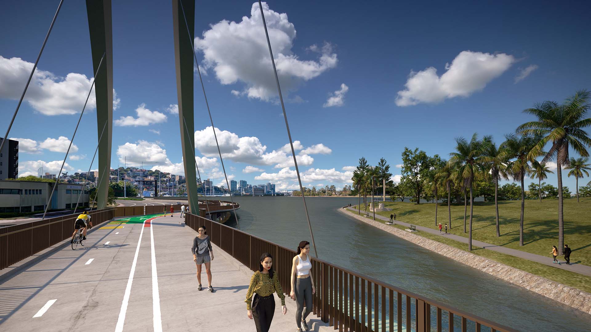 Breakfast Creek Is Getting an 80-Metre Green Bridge That'll Extend Kingsford Smith Drive's Riverwalk