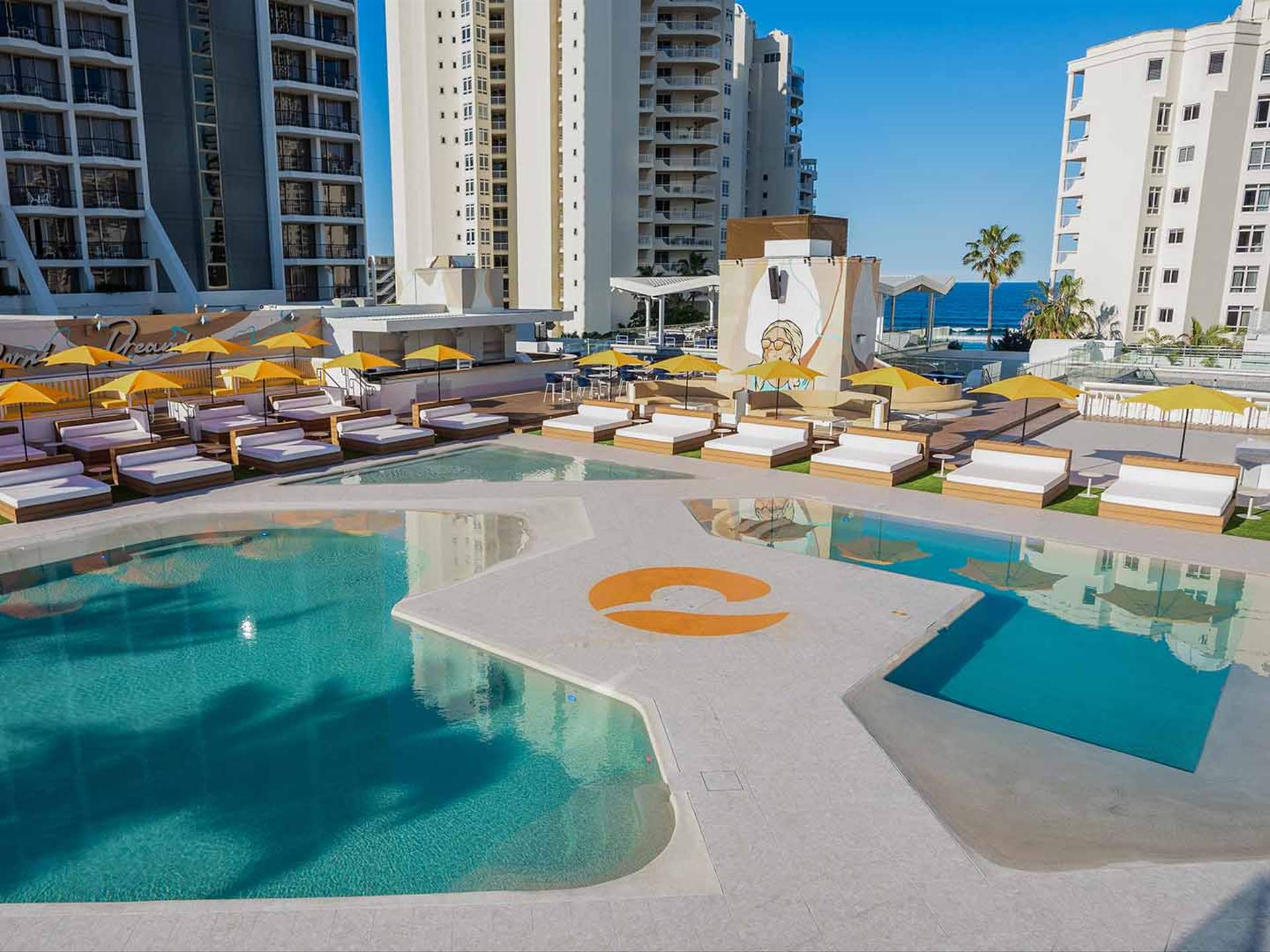 Cali Beach Club S Cabana Filled Oceanside Precinct Is Opening On A Gold Coast Rooftop This Month Concrete Playground