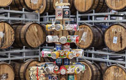 Background image for This Christmas Tinnie Tree Is Stacked with Craft Beers to Make Your Festive Season Extra Merry