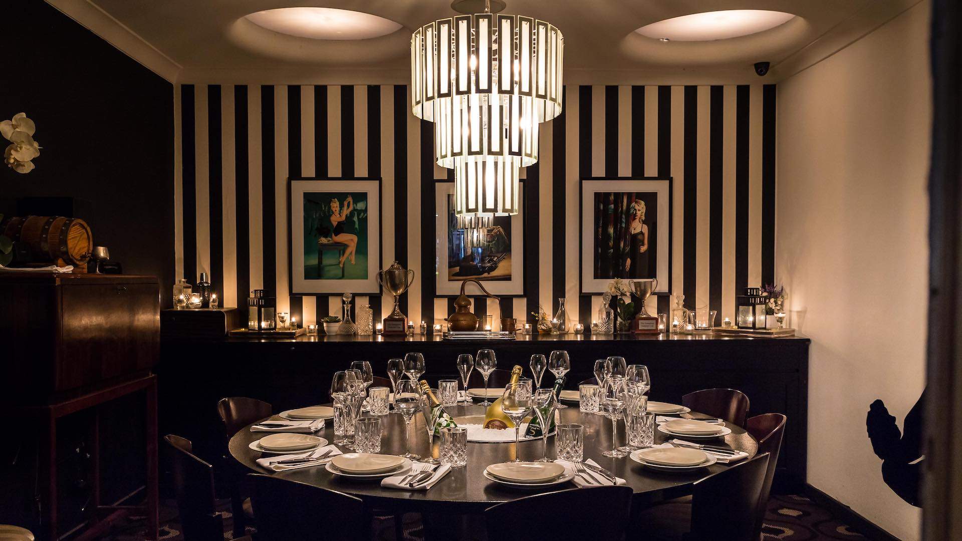 the private dining room at the Roosevelt sydney - one of the best private dining rooms in sydney