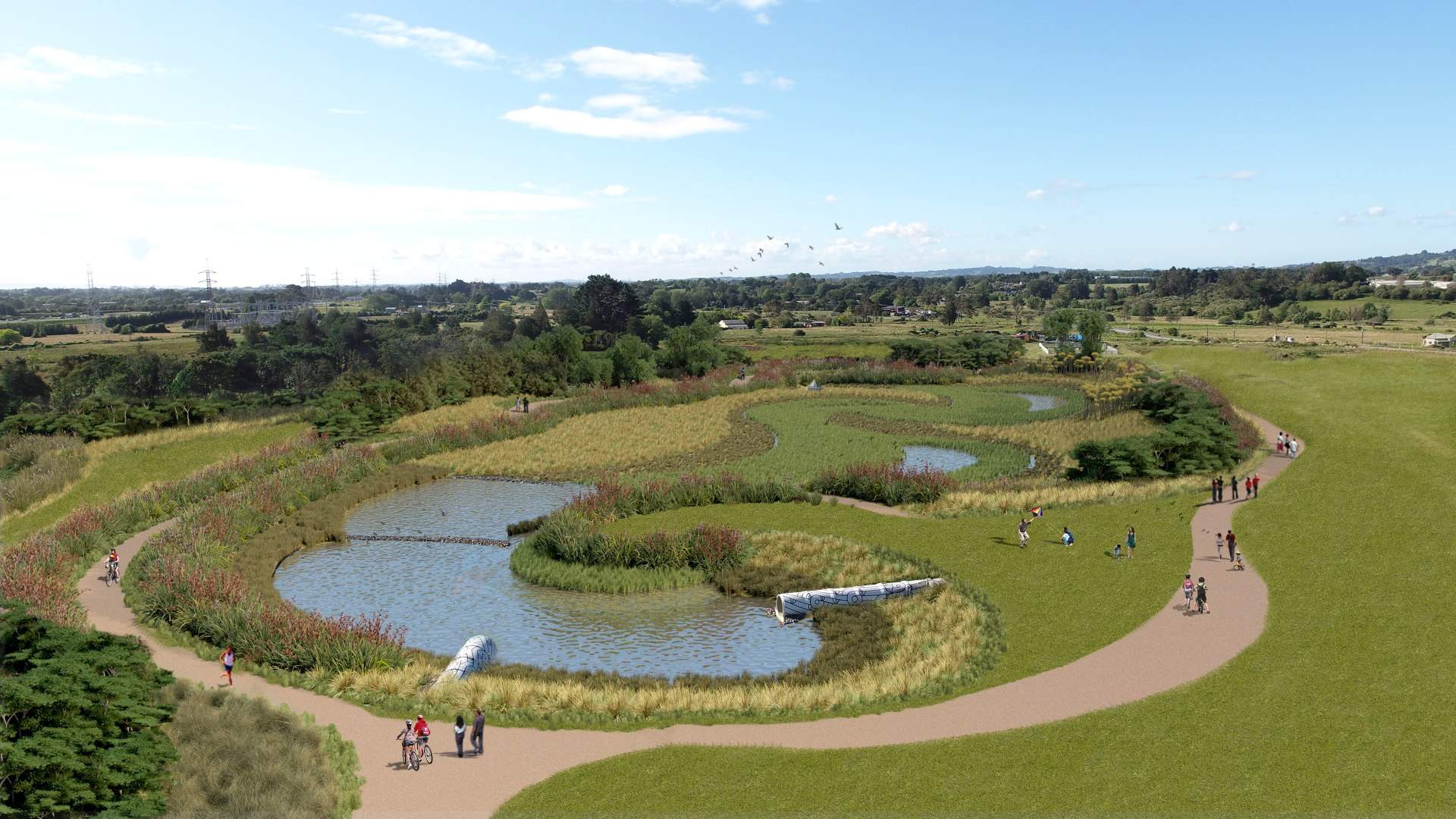 This Huge New Recreation Area Is Set to Offer Family-Friendly Walking and Cycling Tracks South of Auckland