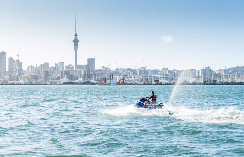 Background image for This Jet Ski Tour Will Guide You Around the Harbour While You Take in Auckland's Skyline