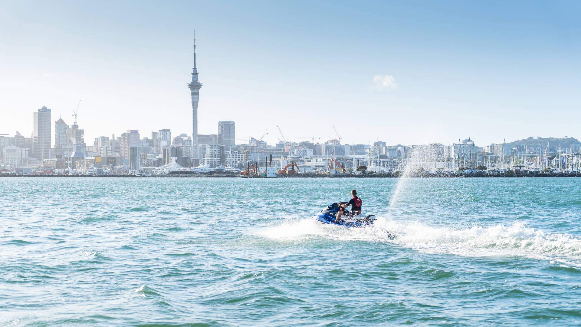 This Jet Ski Tour Will Guide You Around the Harbour While You Take in Auckland's Skyline