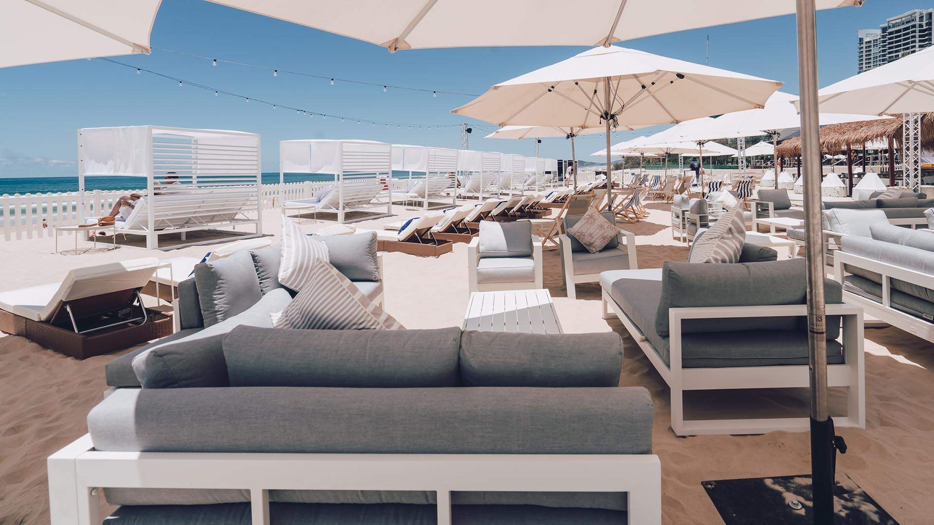 Kurrawa Beach Club Is Broadbeach's New Seaside Pop-Up with Cabanas, Daybeds and a Bar on the Sand