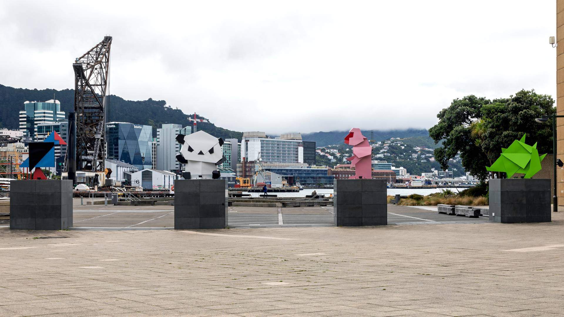 Four Adorable Larger-Than-Life Origami Animals Have Taken Up Residence Outside Te Papa