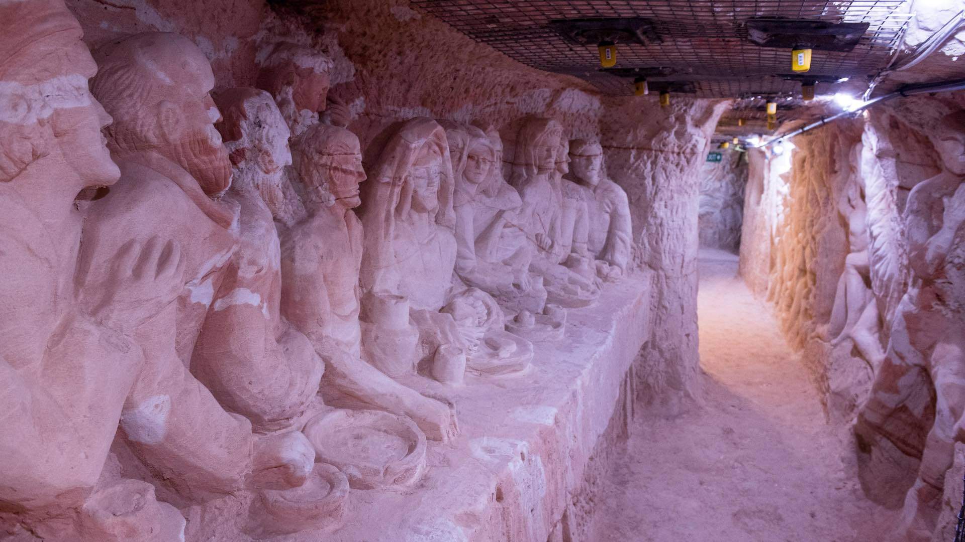 Chambers of the Black Hand - A former opal mine turned into an art gallery with several sculptures carved into the mine walls - Lightning Ridge, New South Wales, Australia