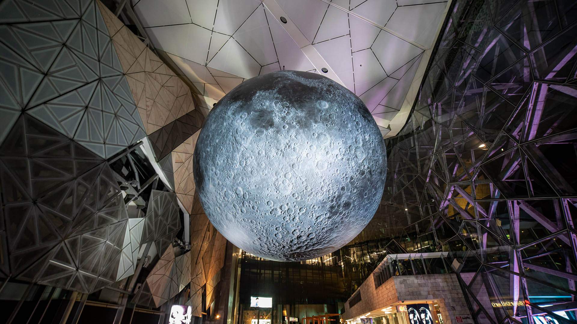 A Giant Sculpture of the Moon Has Popped Up in Melbourne to Celebrate Marvel's 'Moon Knight'