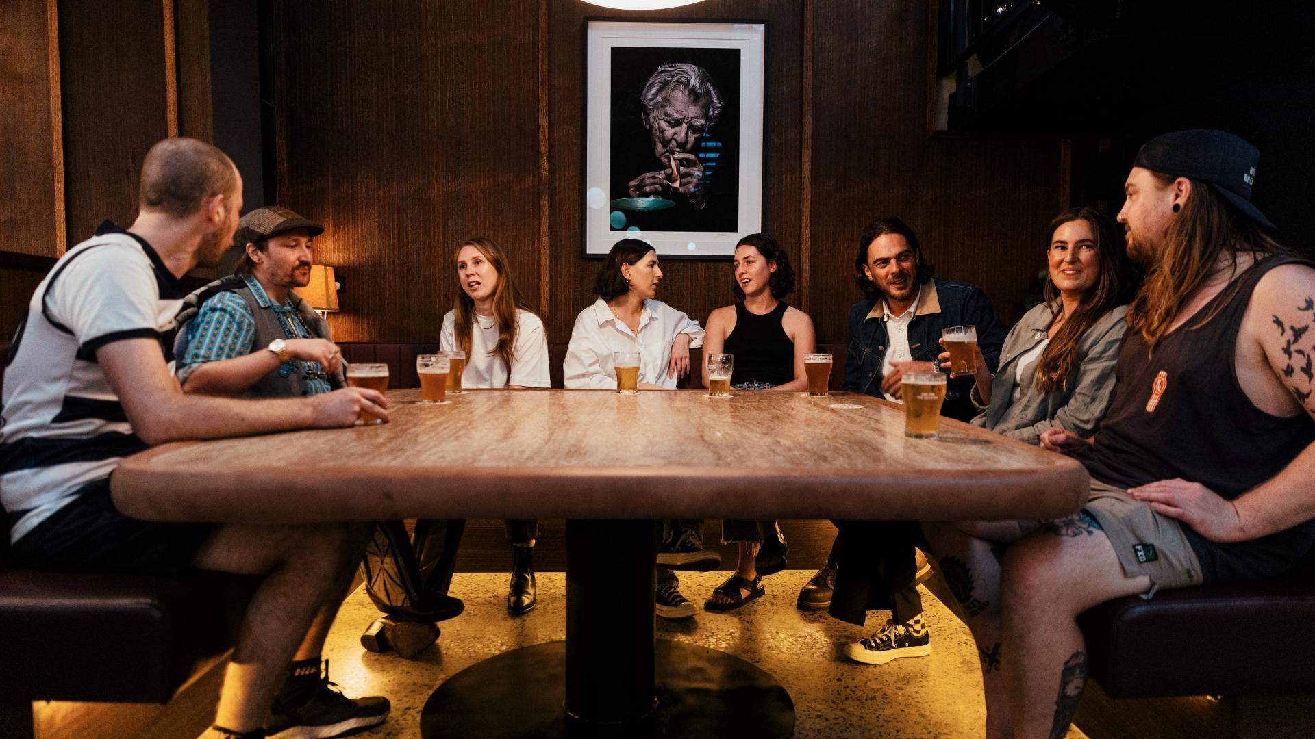 People drinking at The Bob Hawke Beer & Leisure Centre in Sydney