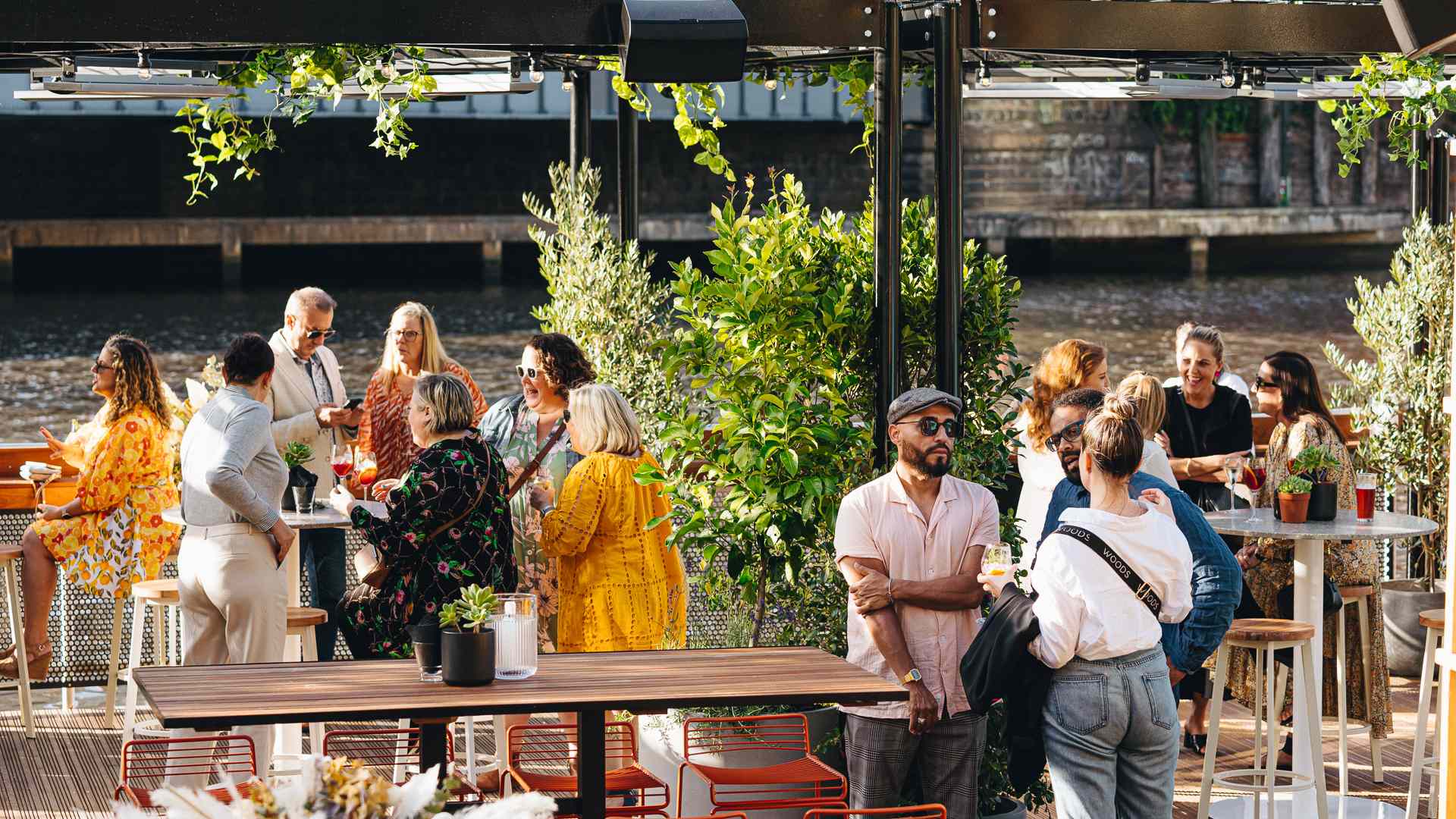 Crowd of people on the deck of Yarra Botanica