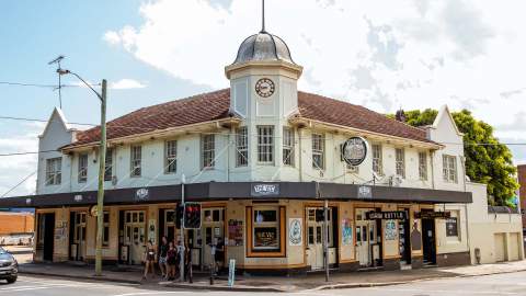 The exterior of The Vic on the Park - one of the best pubs in Sydney.