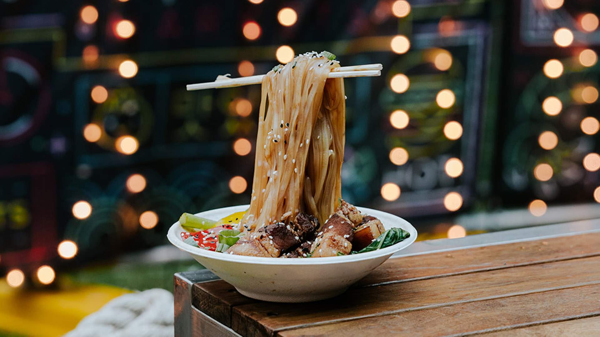 Mochi Doughnuts, Skewers and Gravity-Defying Noods: Here's the Brisbane Night Noodle Markets Menu