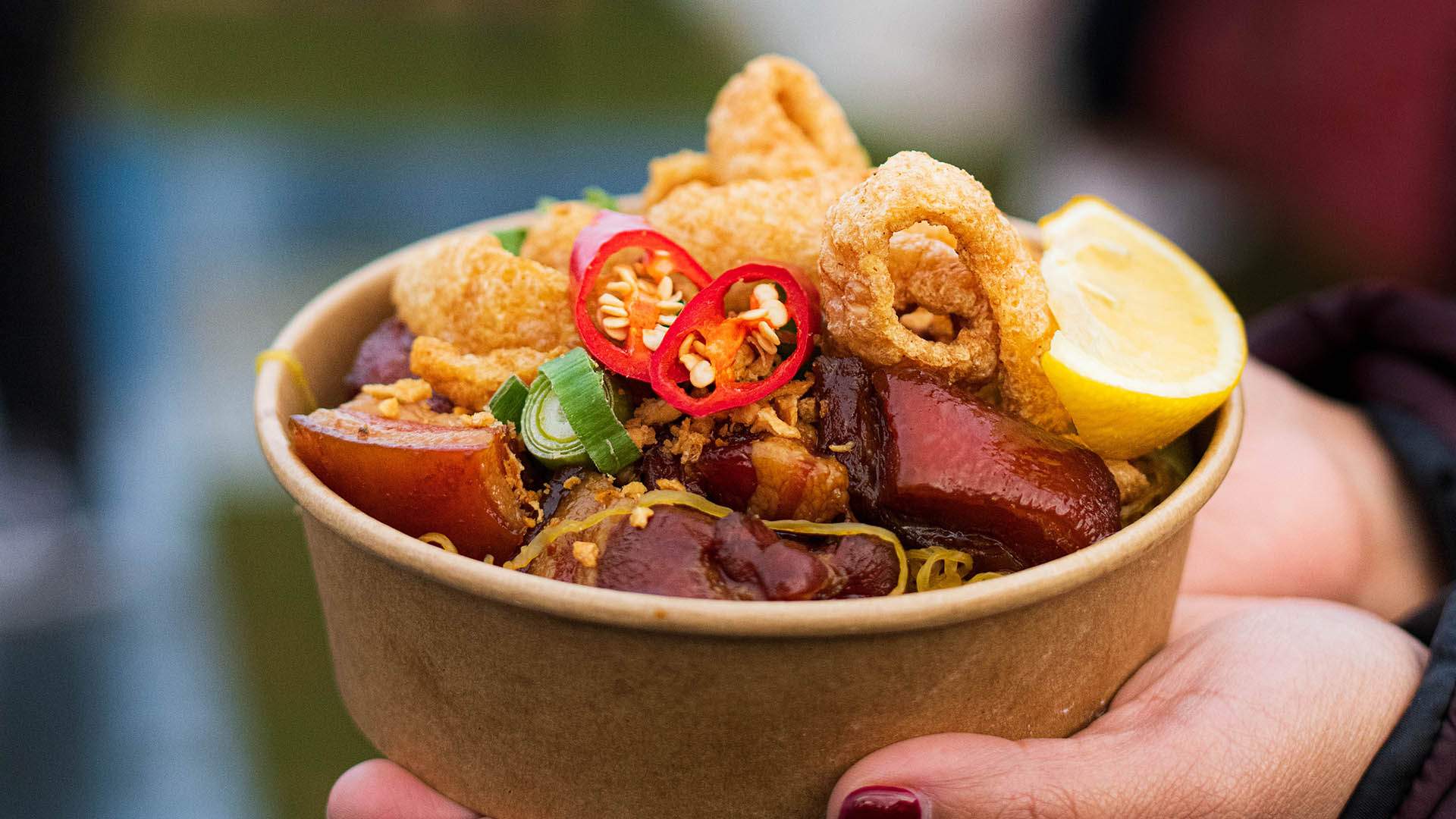 Mochi Doughnuts, Skewers and Gravity-Defying Noods: Here's the Brisbane Night Noodle Markets Menu