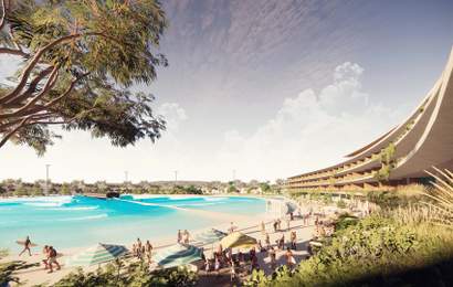 Background image for The Southern Hemisphere's Largest Surf Park Will Open in Perth by 2025 with 25 Types of Waves