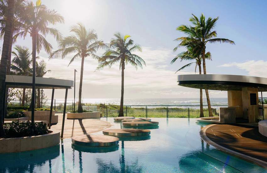Background image for The Langham Is the New Five-Star Gold Coast Hotel with Beachfront Access and a Swim-Up Pool Bar