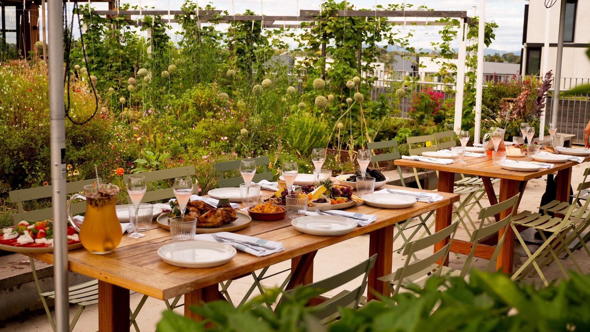 Now Open: A 2500-Square-Metre Urban Rooftop Farm and Glasshouse Cafe in Burwood East