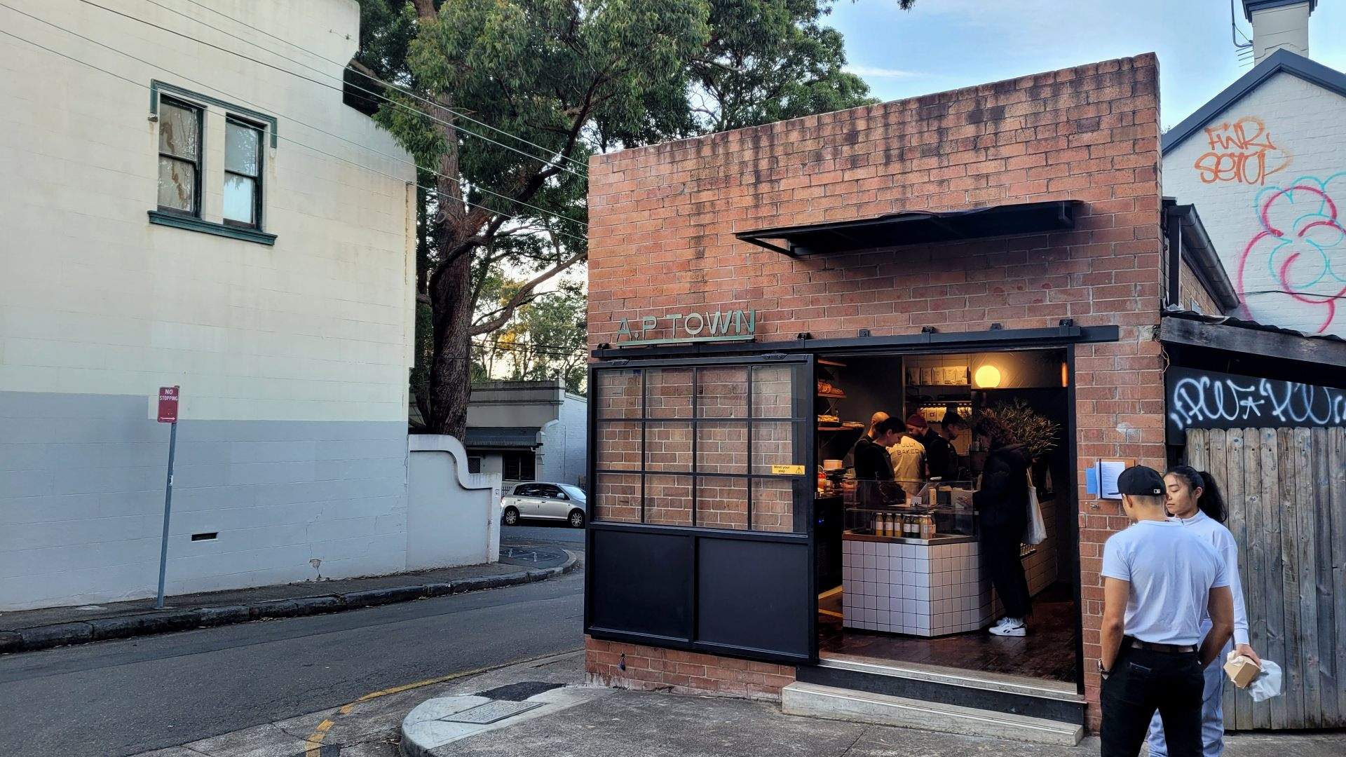 the exterior of a.p. town in Newtown, - one of the best cafes in Sydney