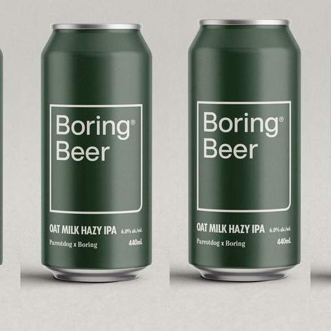 New Zealand Brands Boring Oat Milk and Parrotdog Brewery Have Teamed Up to Make an Oat Milk Beer