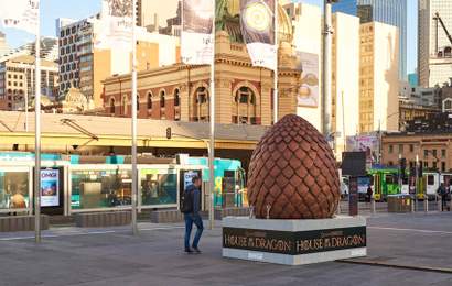 Background image for 'House of the Dragon' Is Coming — and a Giant Dragon Egg Has Popped Up in Melbourne to Prove It