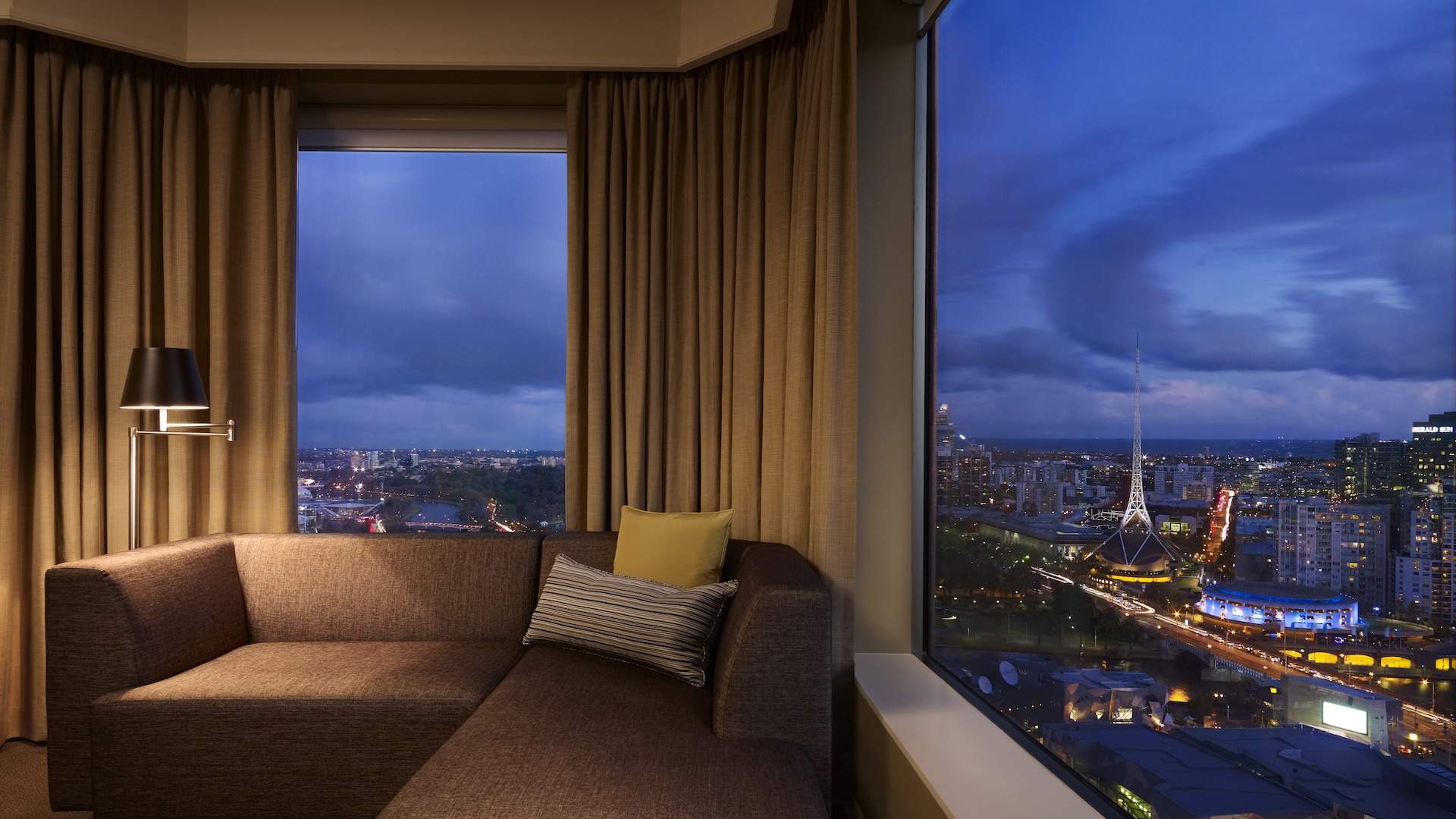 Luxury room with a view at Grand Hyatt - one of the best hotels in Melbourne.